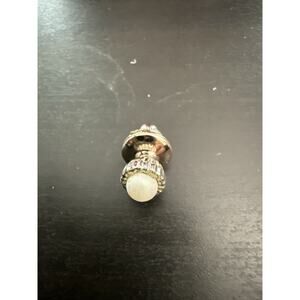 1950s Masonic Silver Tone Ornate Finial Lapel